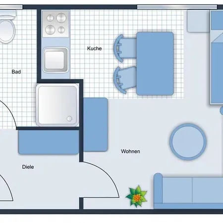 Einfache 1-zimmer In *